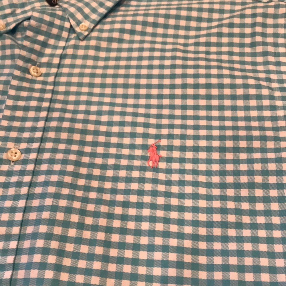 Men’s Polo Checkered Collared Button Down - Picture 3 of 7